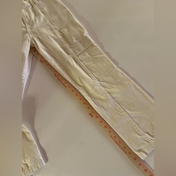 Hudson cream carpenter "Fashion Pant" denim sz 27 cargo pockets stretch mid rise - Picture 10 of 10